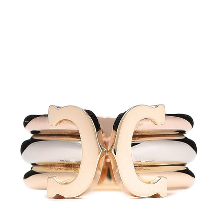 Cartier 18K Pink Yellow White Gold C De Ring 49 4.75 1 of 3