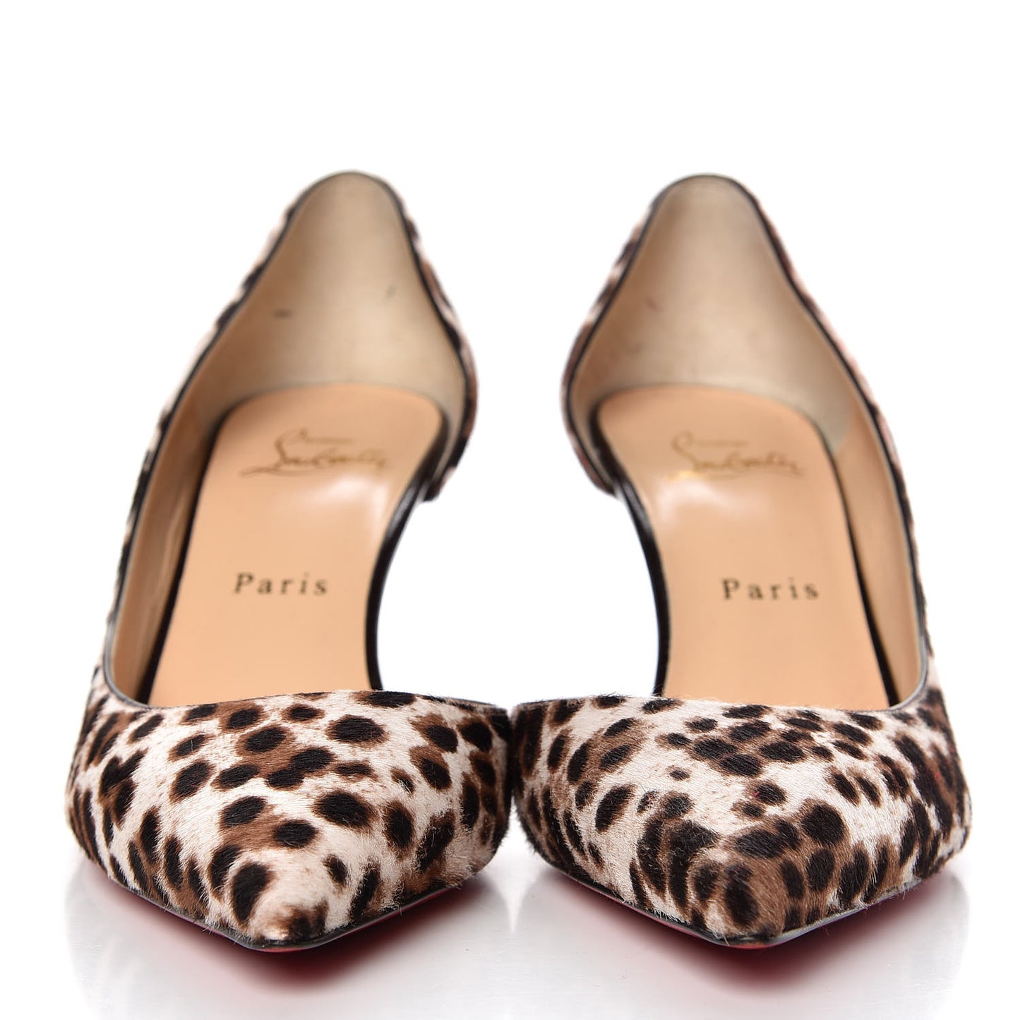 Pony Hair Dark Leopard Iriza 70 Pumps 38.5 Brown White
