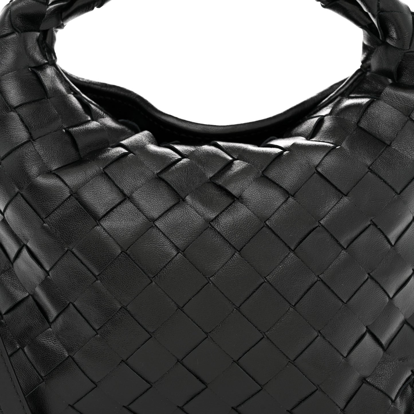 Calfskin Intrecciato Mini Hop Black