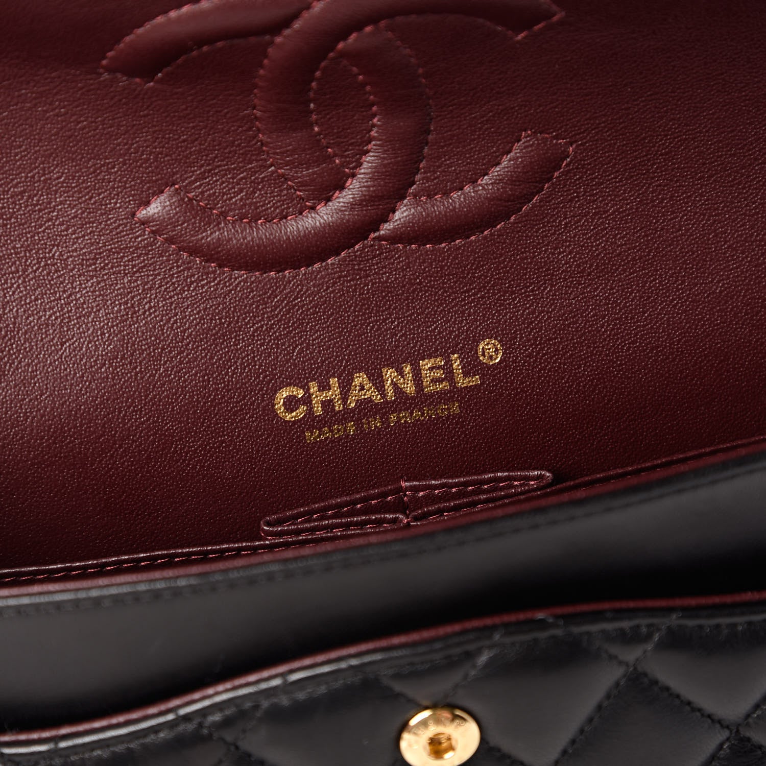 Chanel Lambskin Quilted Medium Double Flap Black 8 of 11