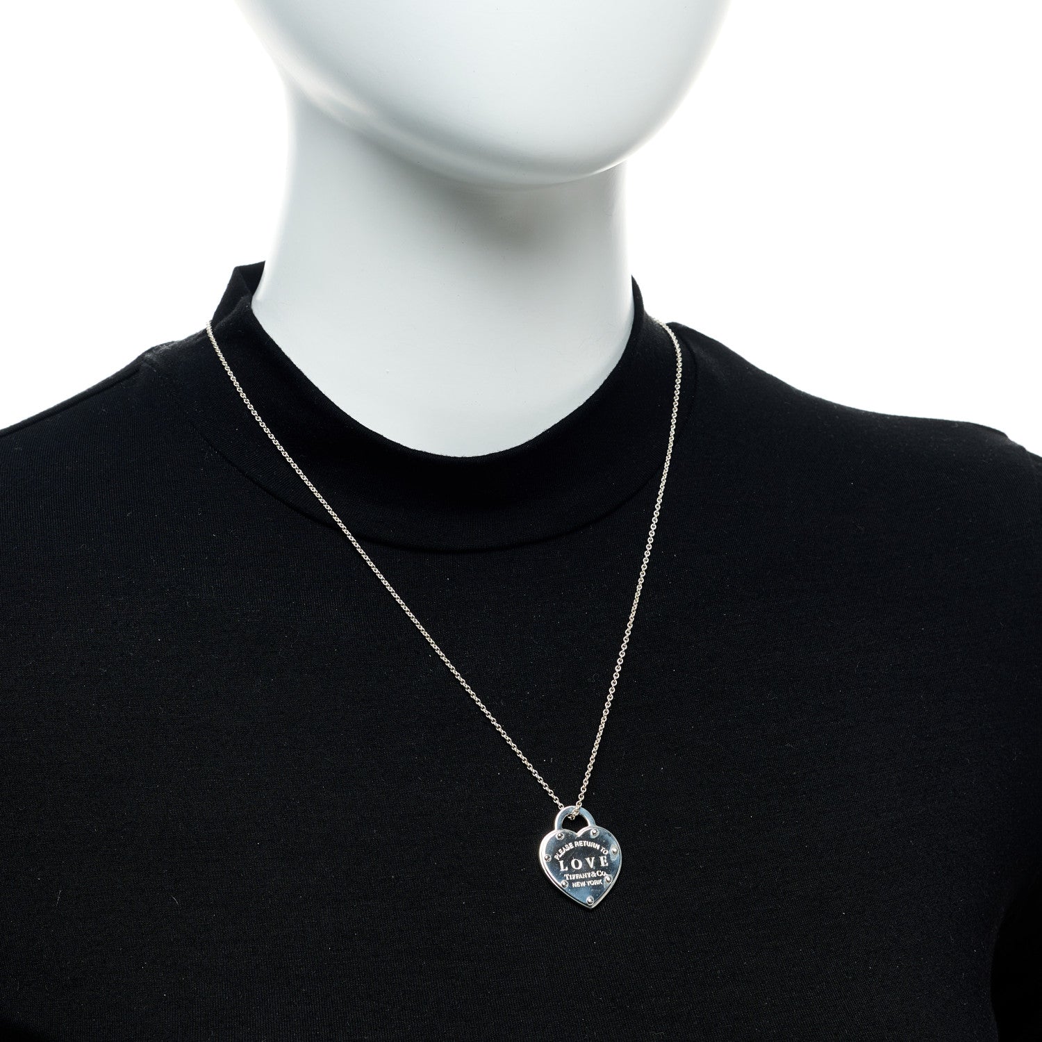 Tiffany Sterling Silver Return To Tiffany Love Pendant Necklace 2 of 6