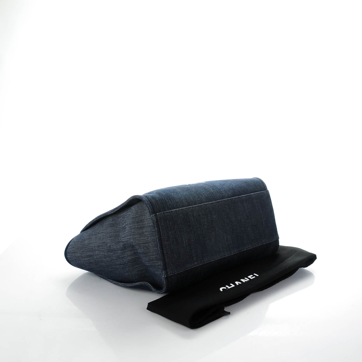 Chanel Denim Large Deauville Tote Dark Blue 4 of 7