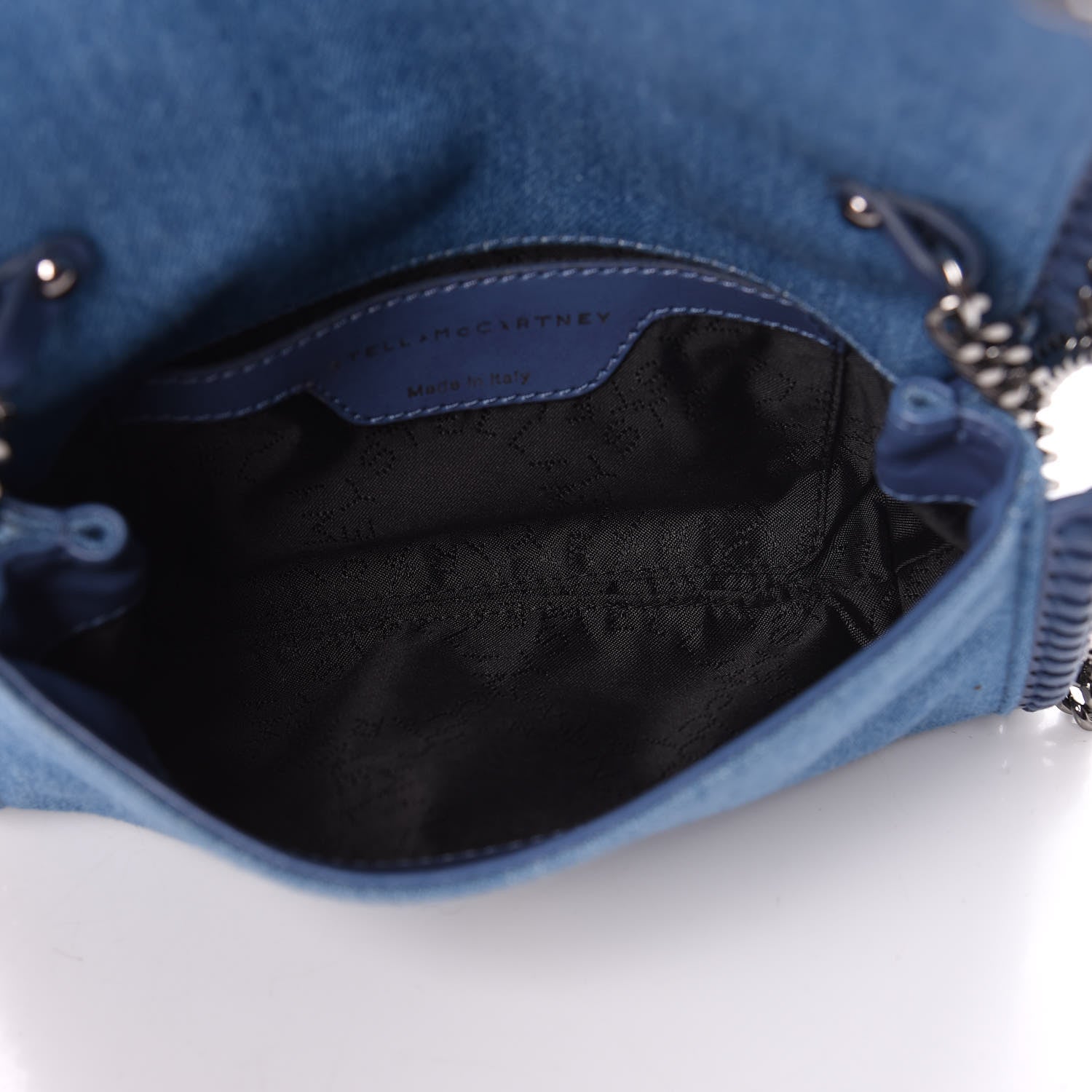 Stella McCartney Eco Denim Embroidered Zigarette Falabella Crossbody Blue 7 of 10