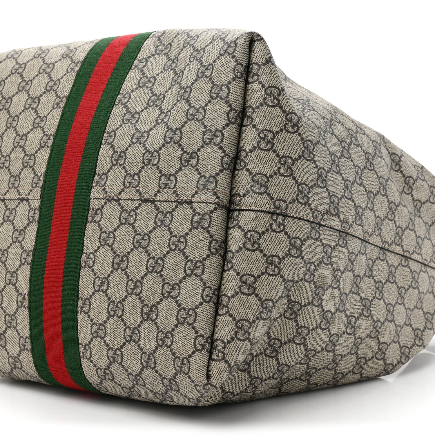 Gucci Tender GG Supreme Monogram Textured Dollar Calfskin Web Medium Jackie 1961 Crossbody Bag Beige Ebony New Acero 11 of 12