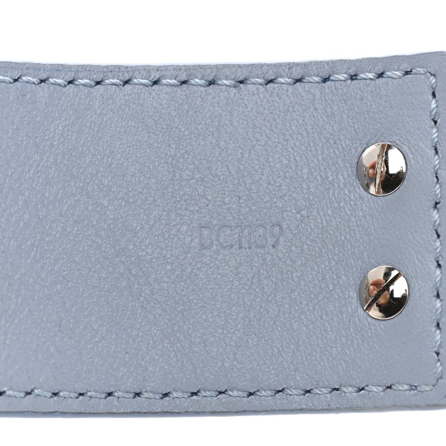 Calfskin So LV Cuff Bracelet 17 Light Blue