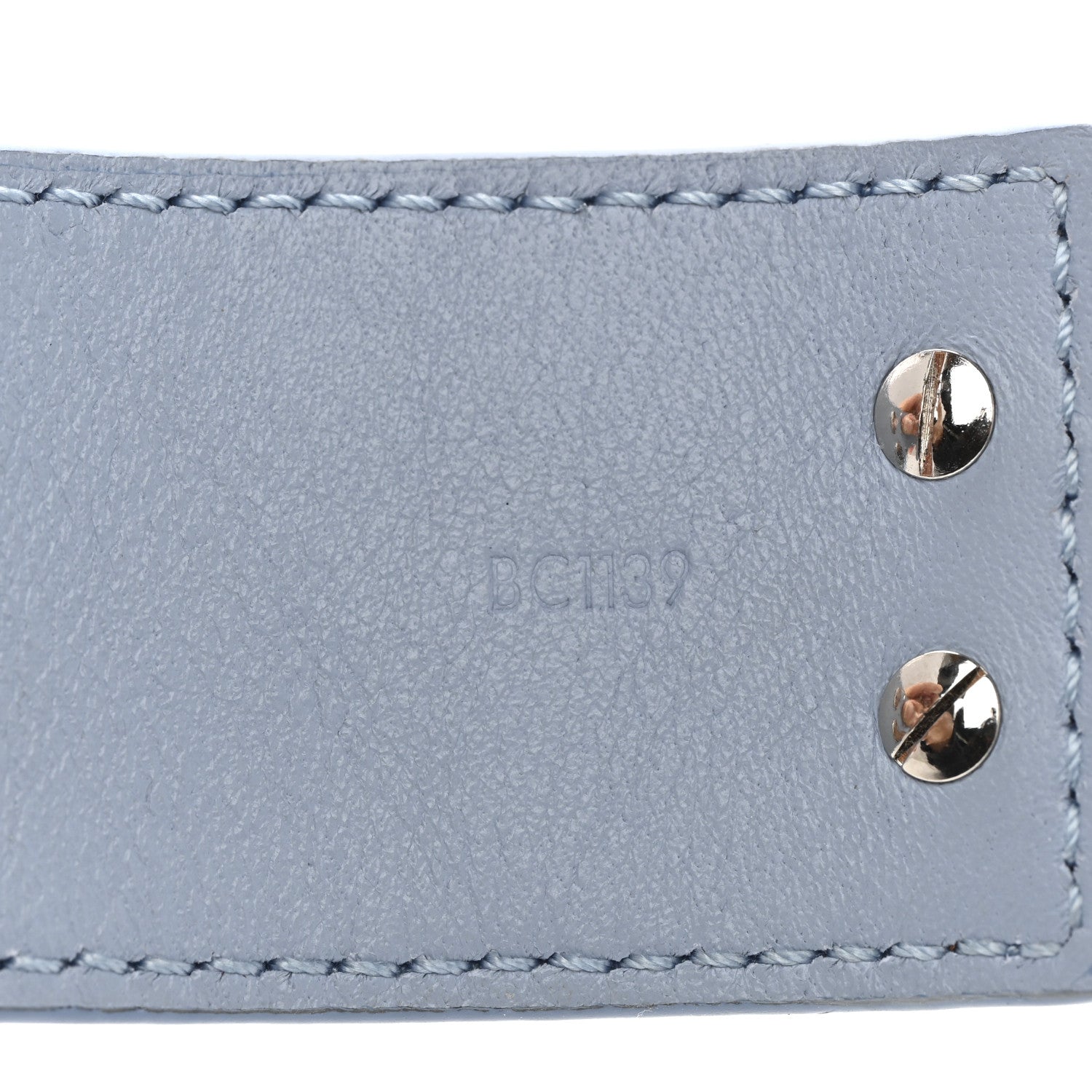 Louis Vuitton Calfskin So LV Cuff Bracelet 17 Light Blue 5 of 7