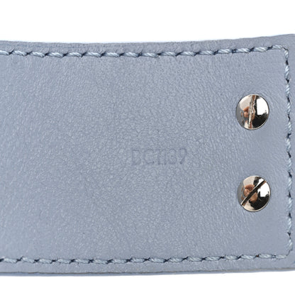 Louis Vuitton Calfskin So LV Cuff Bracelet 17 Light Blue 5 of 7