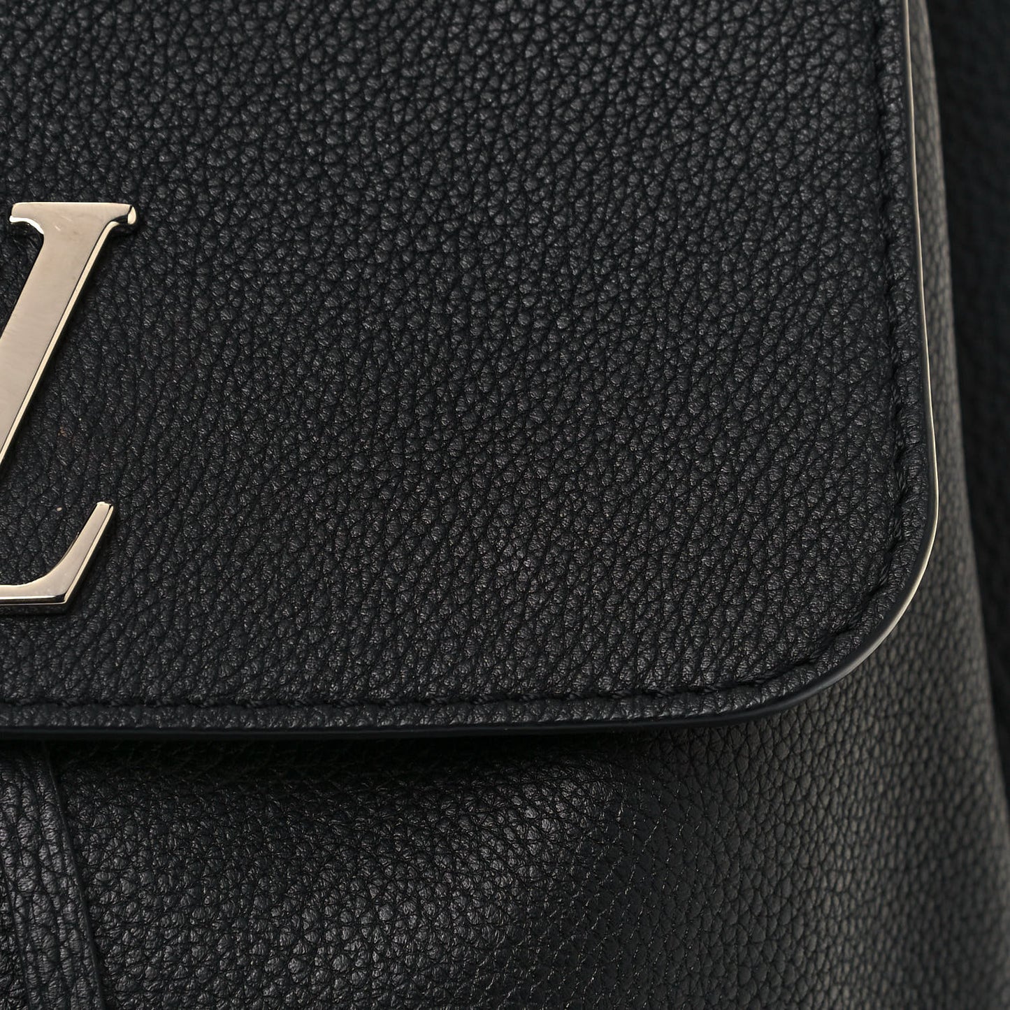 Calfskin Lockme Backpack Black