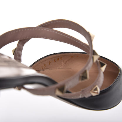 Valentino Garavani Nappa Rockstud Criss Cross 55mm Mules 37.5 Black Poudre 8 of 10