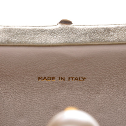 Chanel Metallic Lambskin Pearl Framed Mini Evening Bag Gold 8 of 8