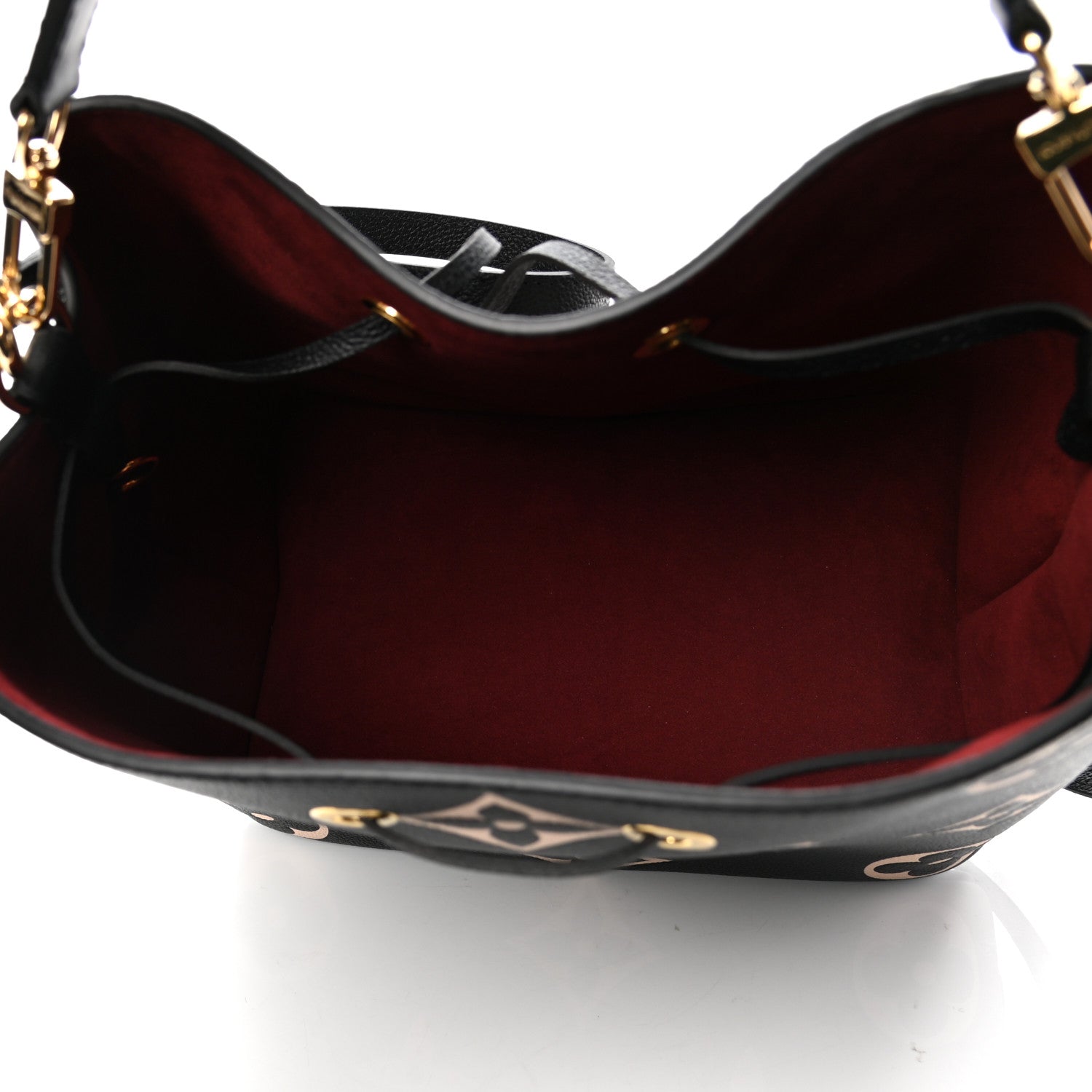 Louis Vuitton Empreinte Monogram Giant Neonoe MM Black Beige 4 of 4