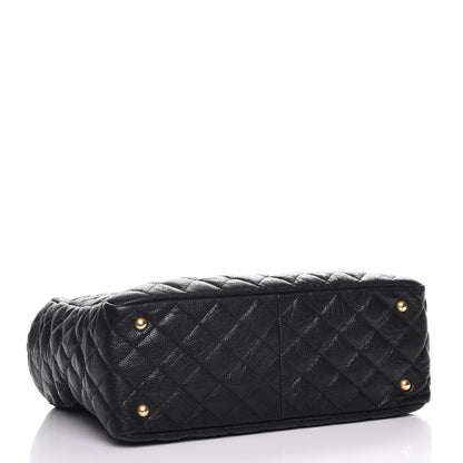 Chanel Crumpled Grained Calfskin Quilted Tote Black 4 of 7