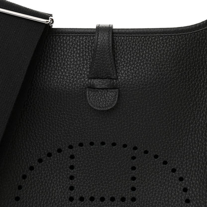 Hermes Taurillon Clemence Evelyne III PM Black 8 of 9