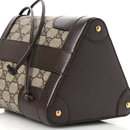 Gucci GG Supreme Monogram Ophidia Small Bucket Crossbody Bag Beige Ebony 9 of 10