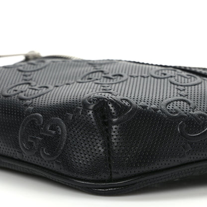 Gucci Calfskin GG Tennis Embossed Belt Bag Black 8 of 8