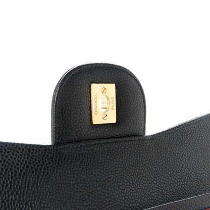 Chanel Caviar Quilted Jumbo Double Flap Black 7 of 12
