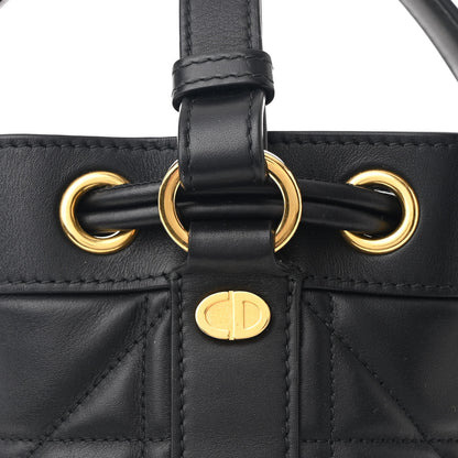 Christian Dior Calfskin Macrocannage Cannage Small Drawstring Backpack Black 8 of 10
