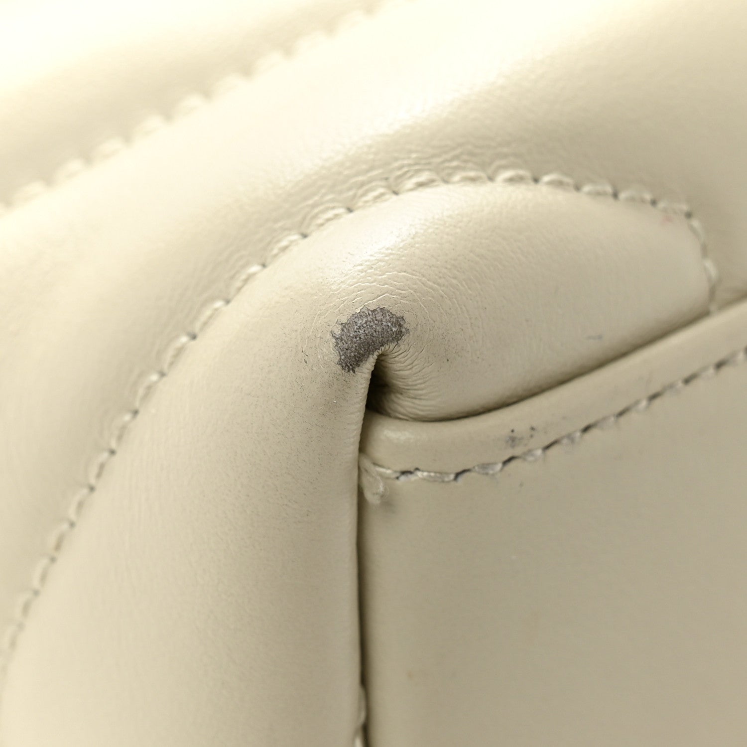 Saint Laurent Calfskin Y Quilted Monogram Small Loulou Chain Satchel Blanc Vintage 11 of 12