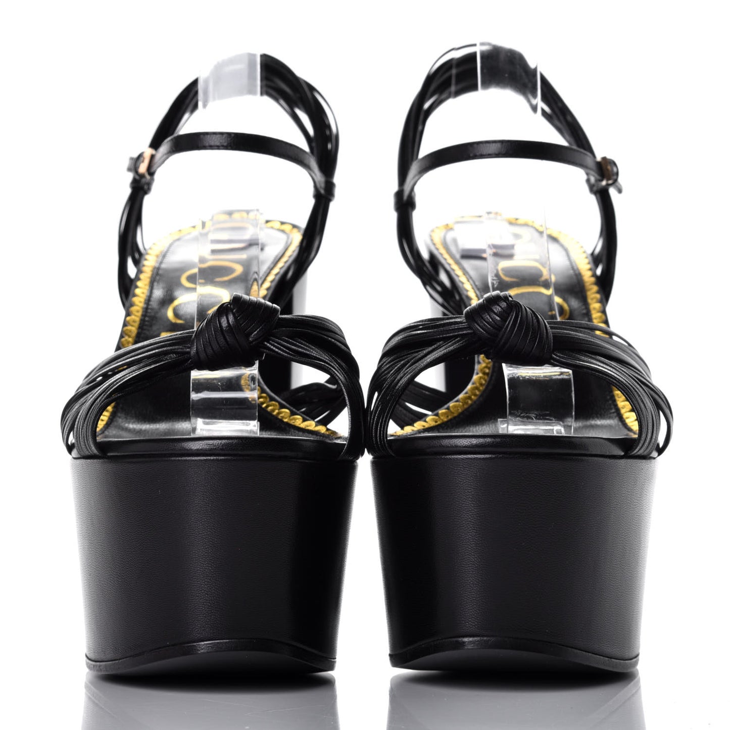 Malaga Kid Crawford Knotted Strap Platform Sandals 41 Black