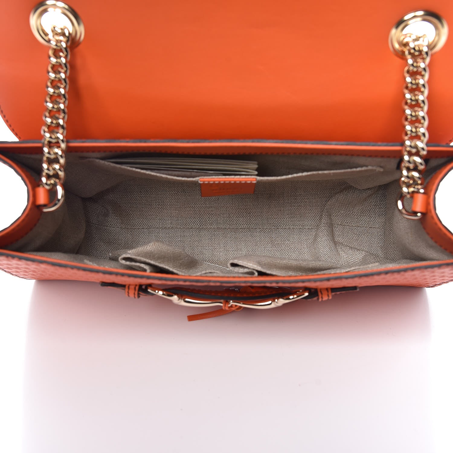 Gucci Microguccissima Medium Emily Chain Shoulder Bag Sun Orange 5 of 10