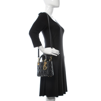 Christian Dior Lambskin Cannage Mini Lady Dior Black 2 of 11