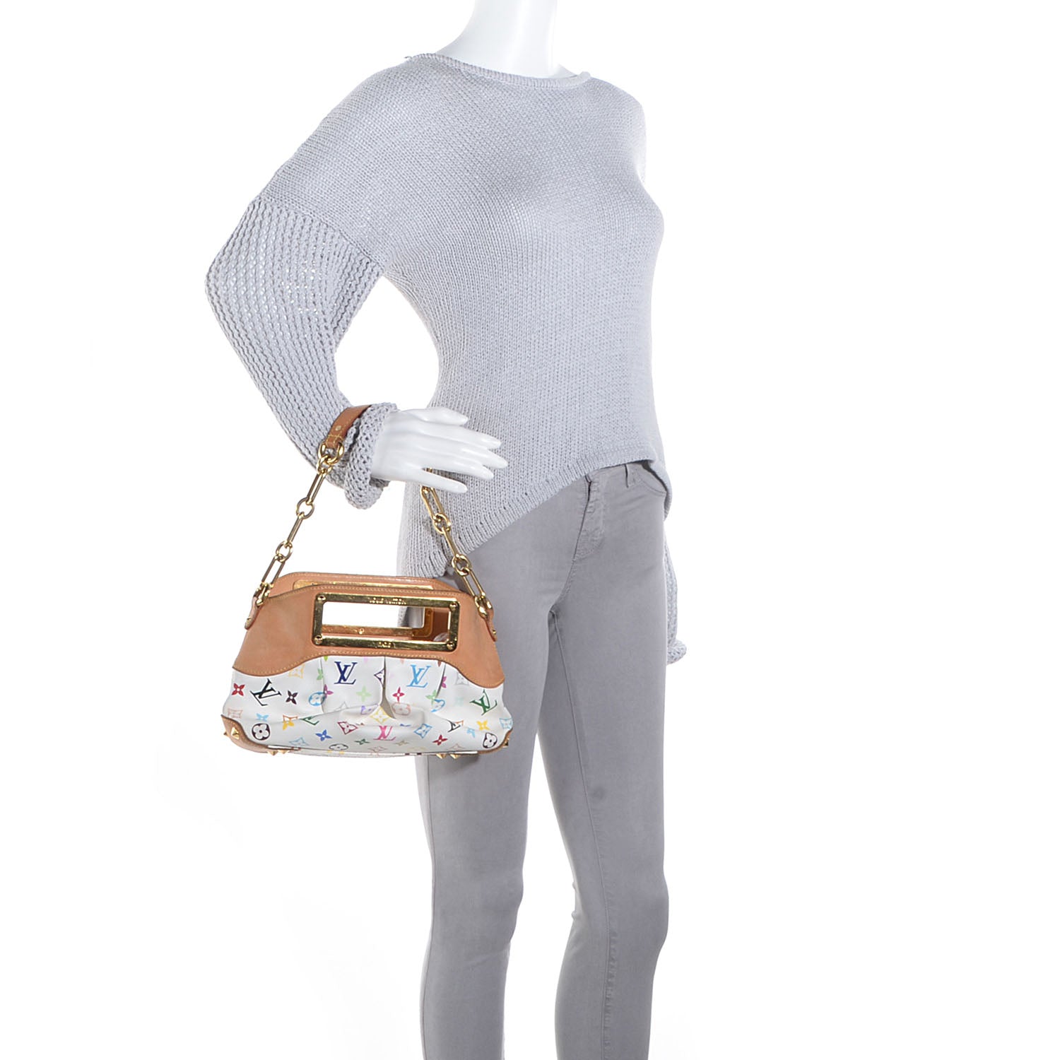 Louis Vuitton Monogram Multicolor Judy PM White 2 of 7