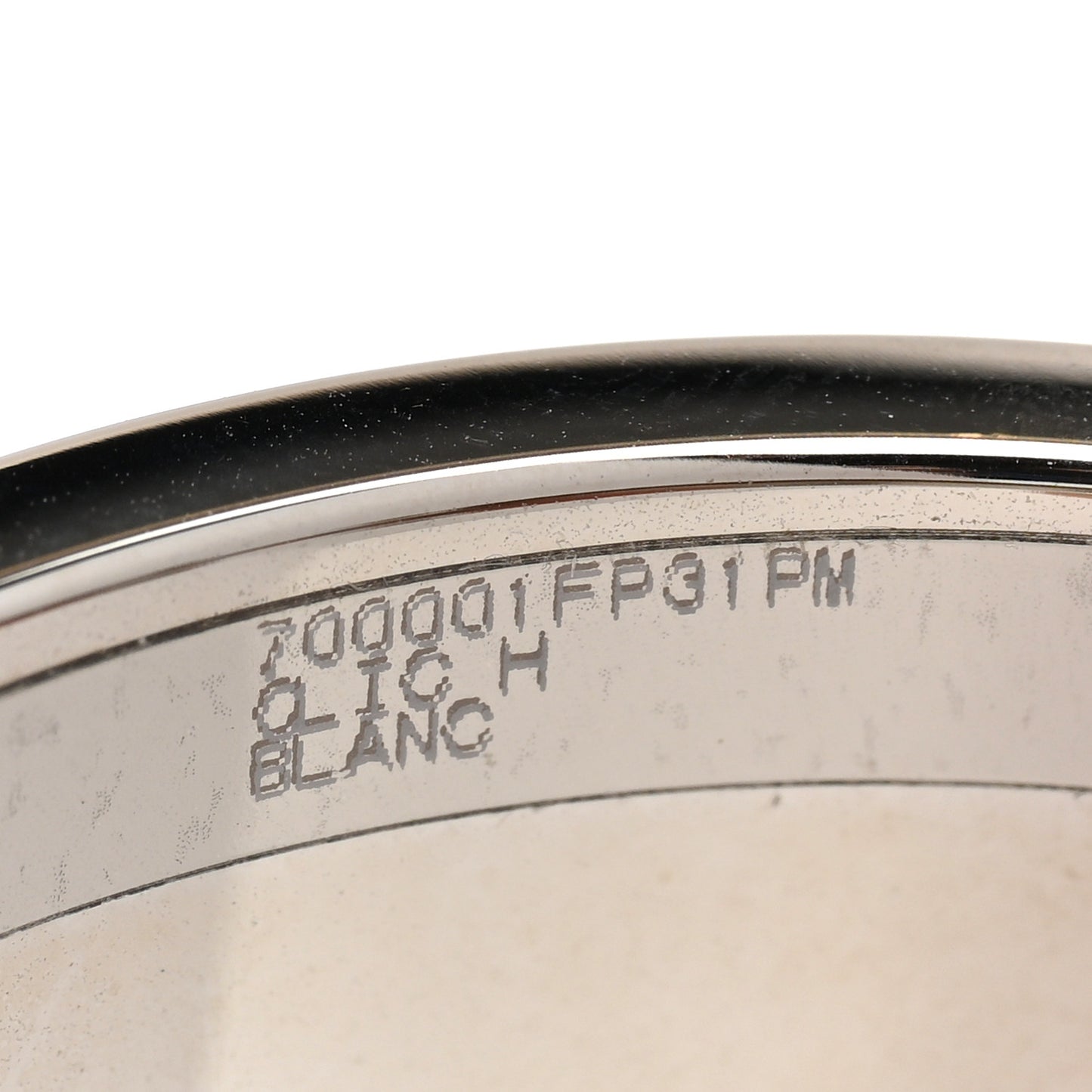 Enamel Narrow Clic Clac H Bracelet PM White