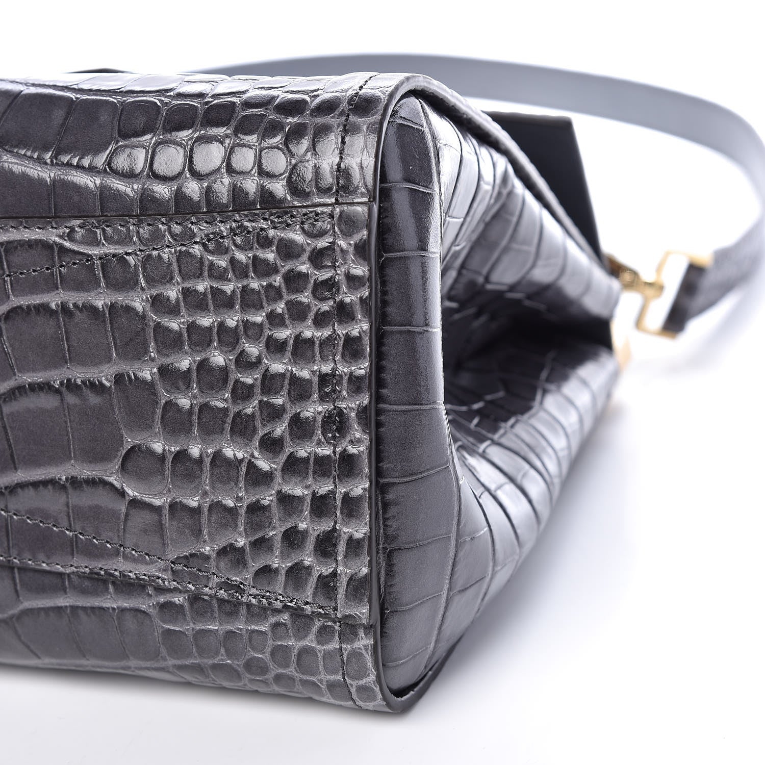 Givenchy Calfskin Crocodile Embossed Small Mystic Shoulder Bag Storm Grey 9 of 9
