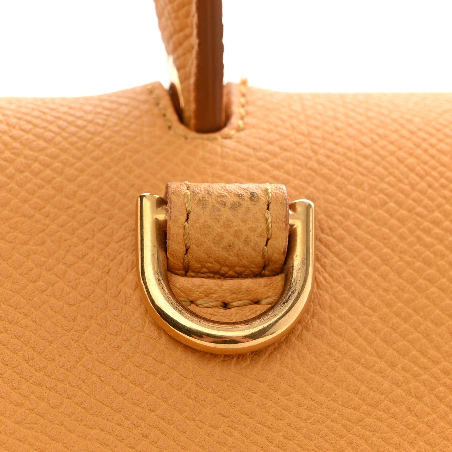 Grained Calfskin Mini Belt Bag Amber