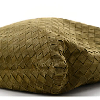 Bottega Veneta Suede Intrecciato Large Hop Mud 10 of 12