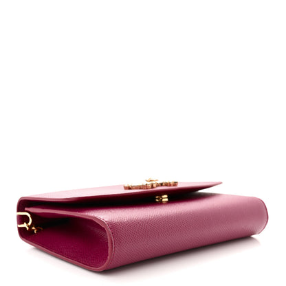 Dolce & Gabbana Dauphine Crystal Wallet On Chain Burgundy 4 of 9