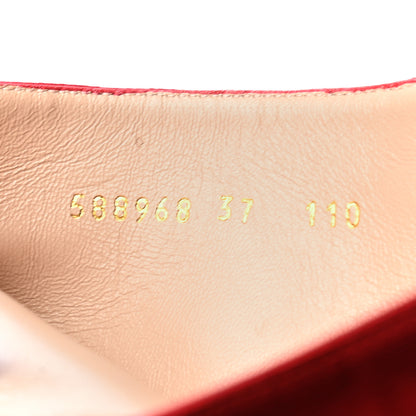 Gucci Twill Larius Knee High Boots 37 Heron Red 7 of 7
