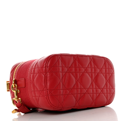 Christian Dior Lambskin Cannage Small Diortravel Vanity Case Red 4 of 10