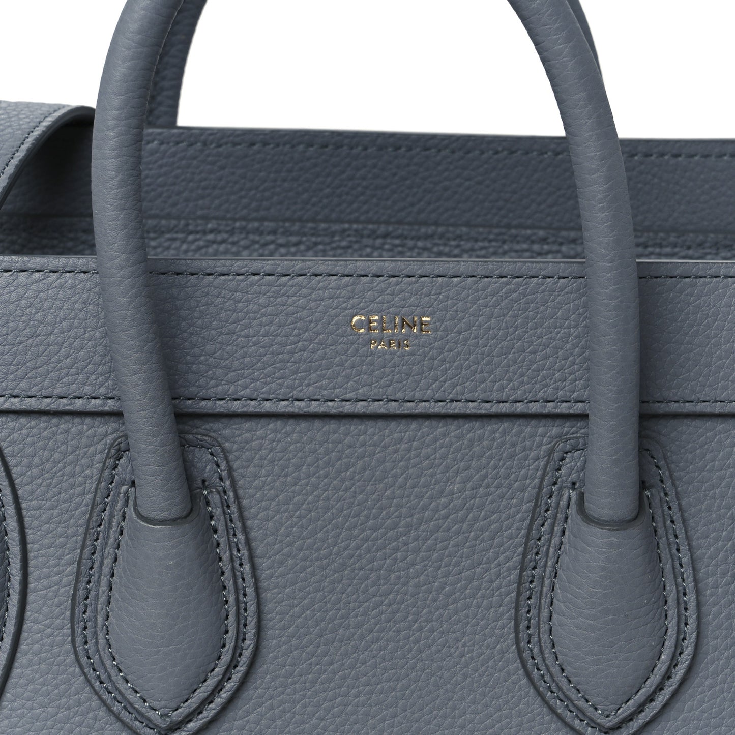 Baby Drummed Calfskin Nano Luggage Kohl