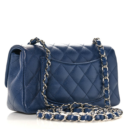 Chanel Caviar Quilted Mini Rectangular Flap Navy 3 of 9
