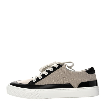 Hermes Canvas Calfskin Deep Sneakers 37 Prunoir Black 1 of 9