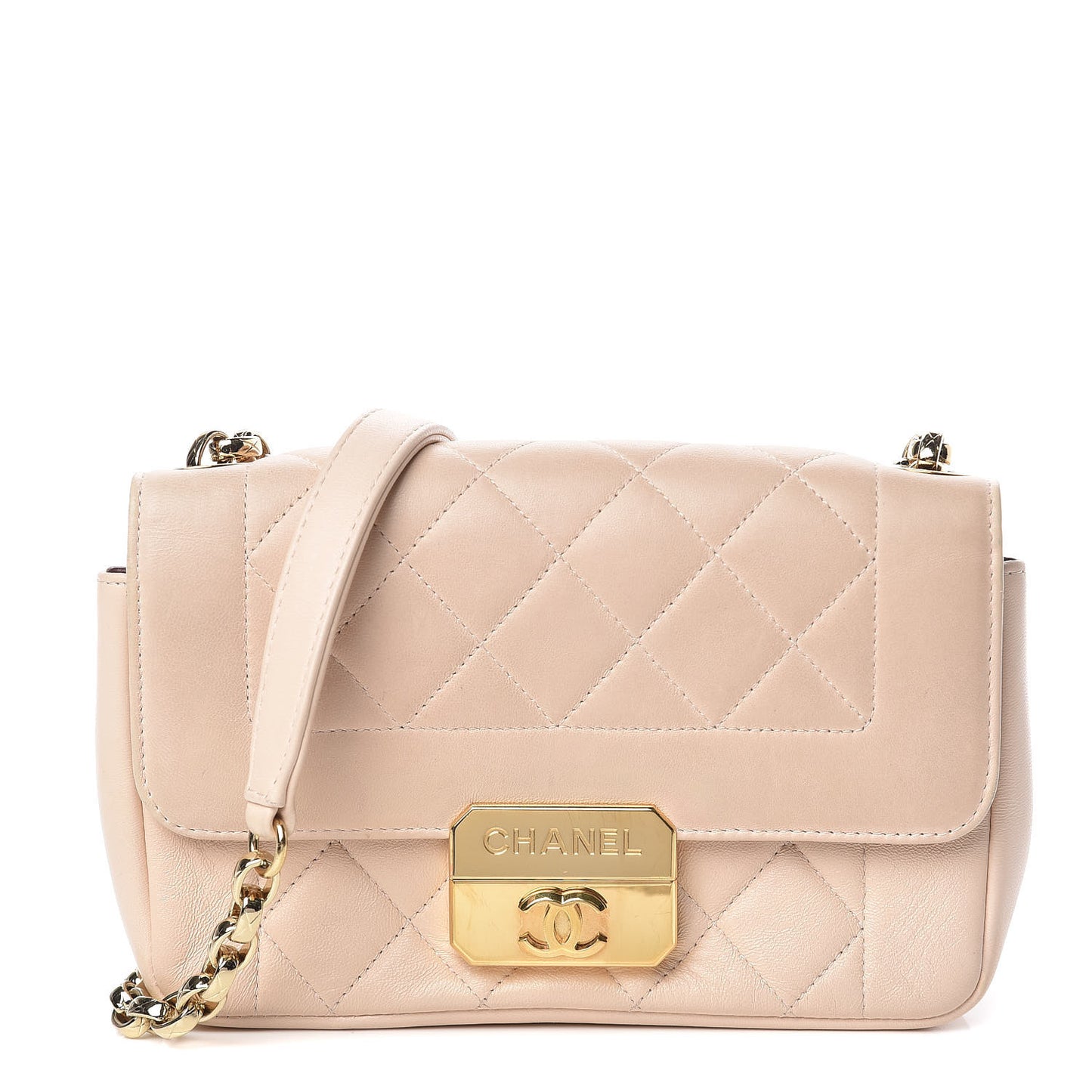 Lambskin Mini Chic With Me Flap Beige