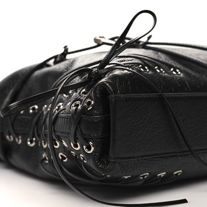 Givenchy Tumbled Calfskin Corset Medium Voyou Bag Black 9 of 10