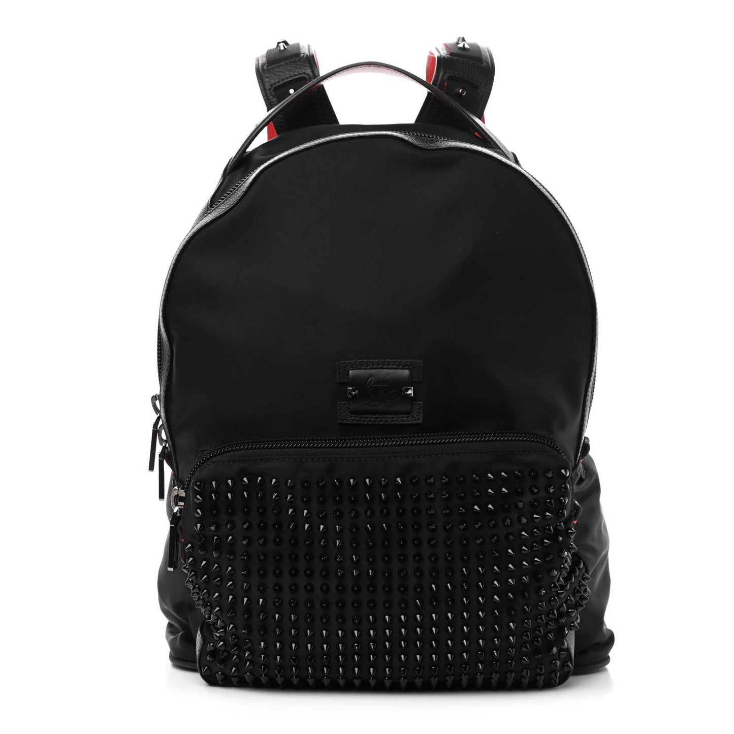 Nylon Backloubi Spiked Backpack Black