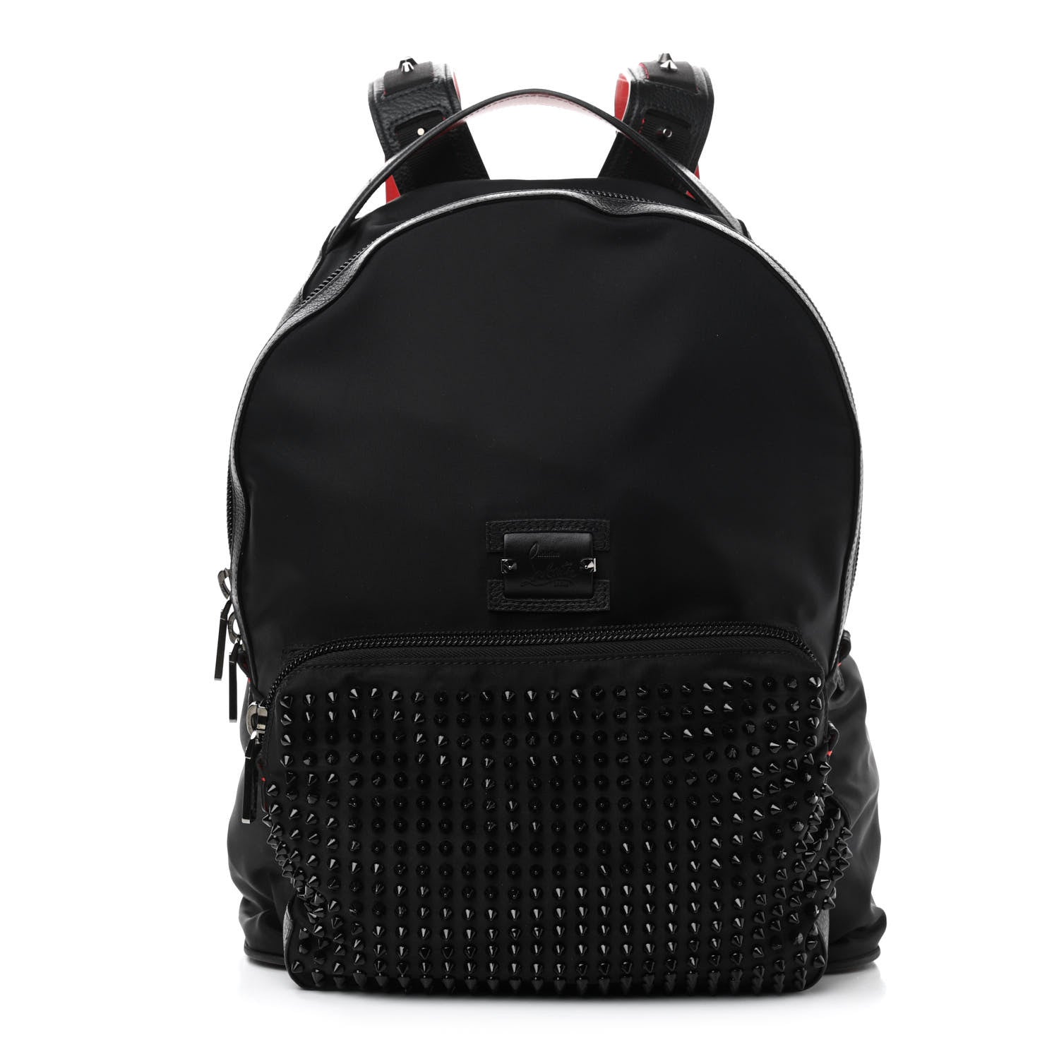 Christian Louboutin Nylon Backloubi Spiked Backpack Black 1 of 10