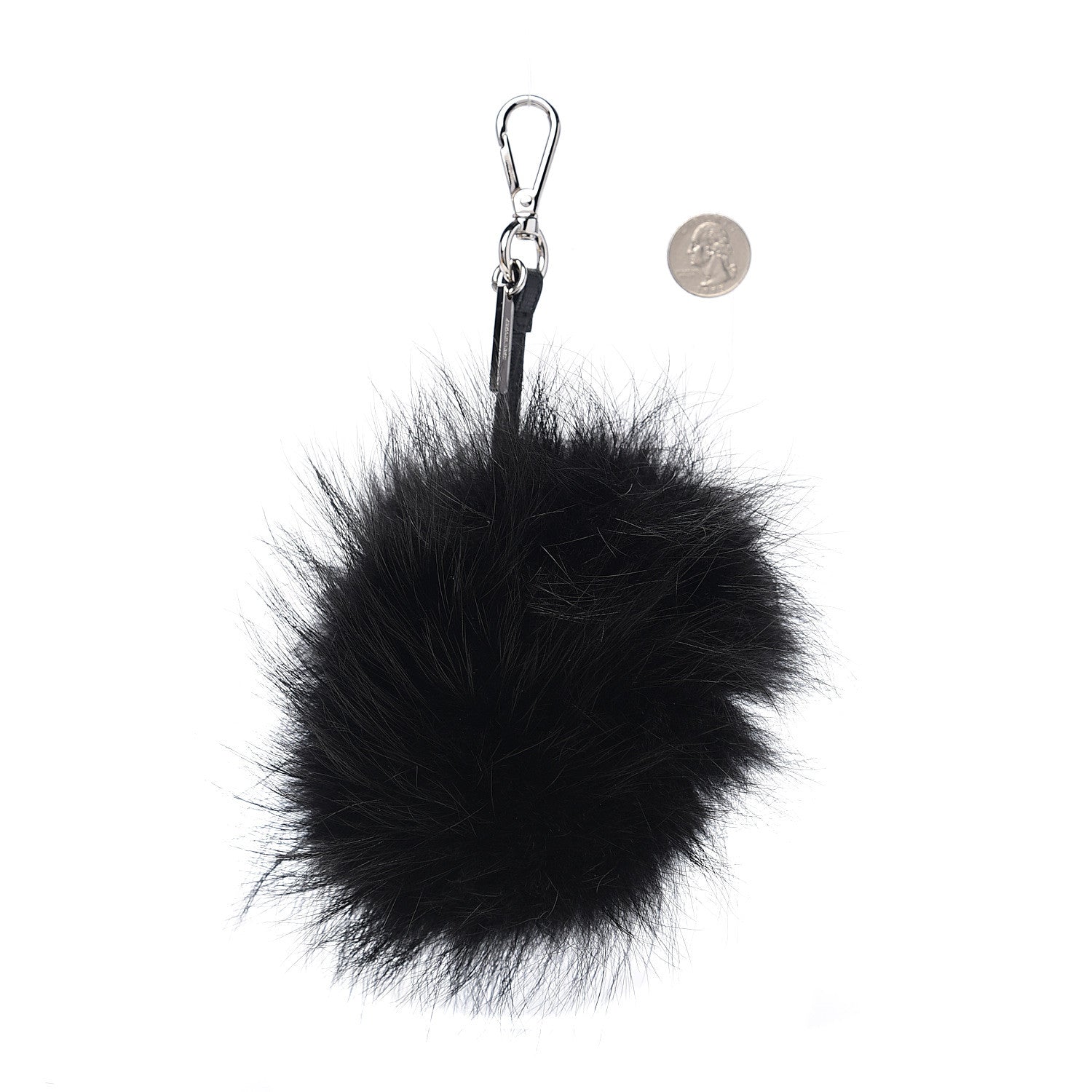 Fendi Vitello Elite Fox Fur Fusto Monster Bag Bug Charm Black Yellow 2 of 3