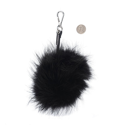 Fendi Vitello Elite Fox Fur Fusto Monster Bag Bug Charm Black Yellow 2 of 3