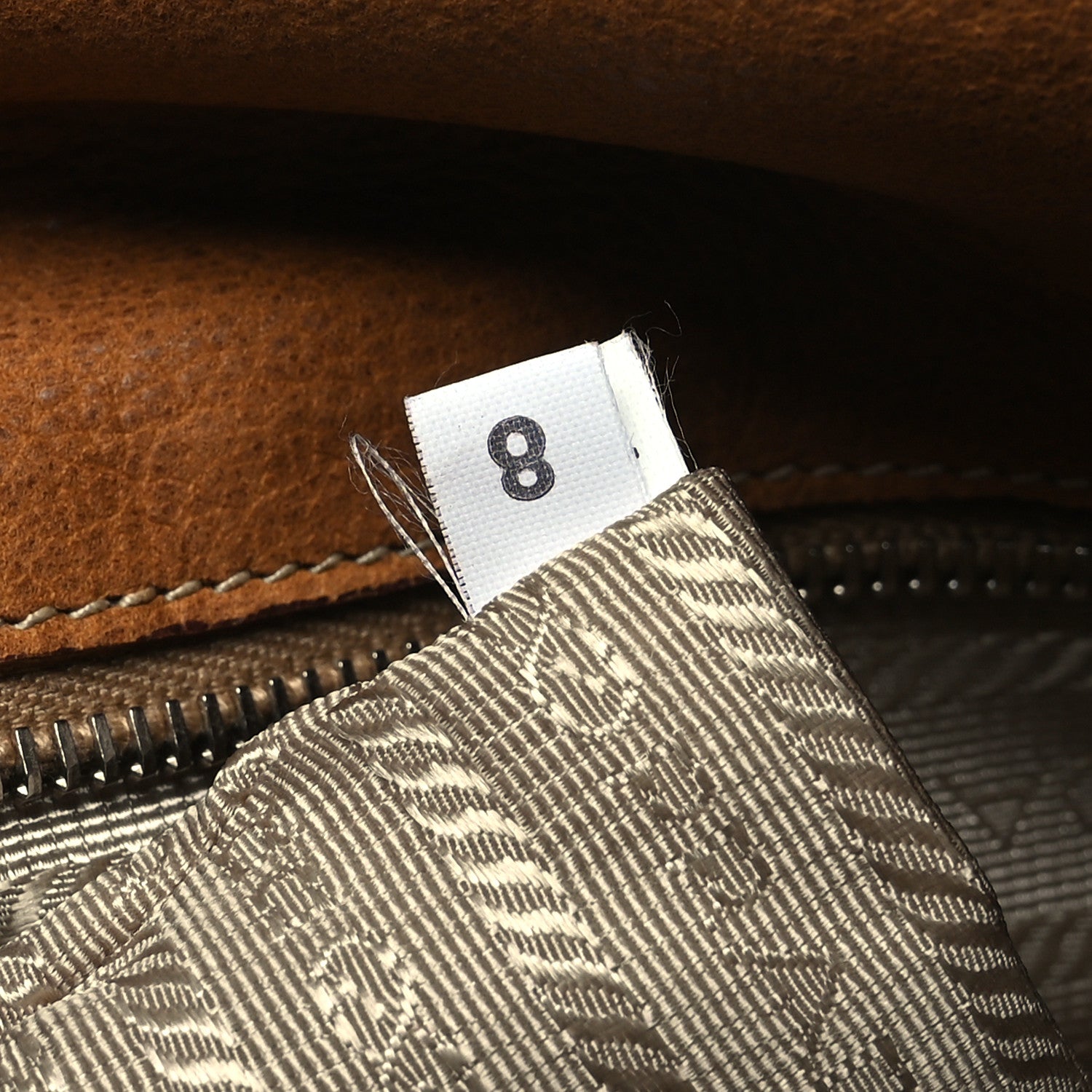 Prada Vitello Foldover Pushlock Flap Shoulder Bag Sughero 8 of 16