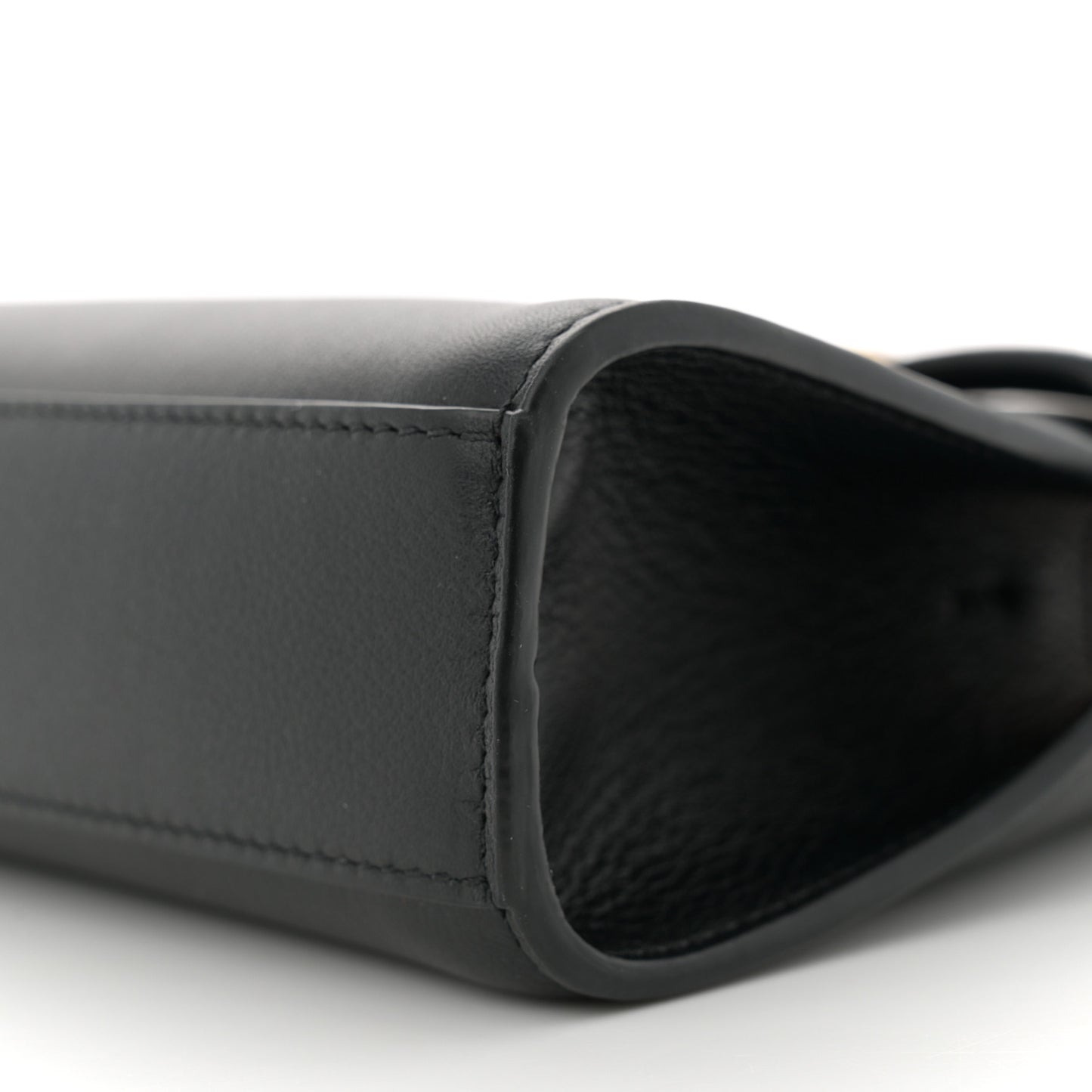 Calfskin Mini Hug Crossbody Bag Black Flame Red