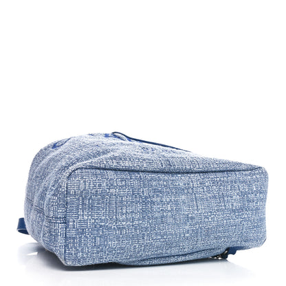 Chanel Canvas Large Deauville Backpack Blue 4 of 10