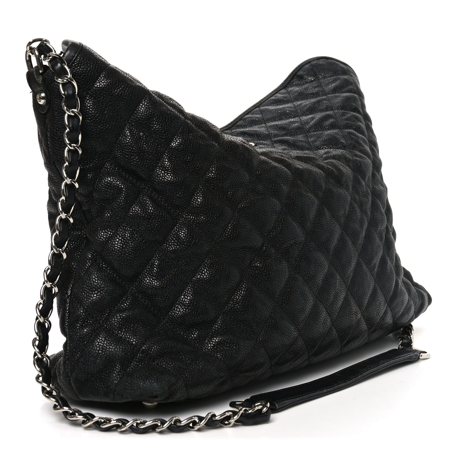 Chanel Caviar Quilted French Riviera Hobo Black 3 of 10