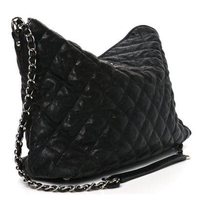 Chanel Caviar Quilted French Riviera Hobo Black 3 of 10