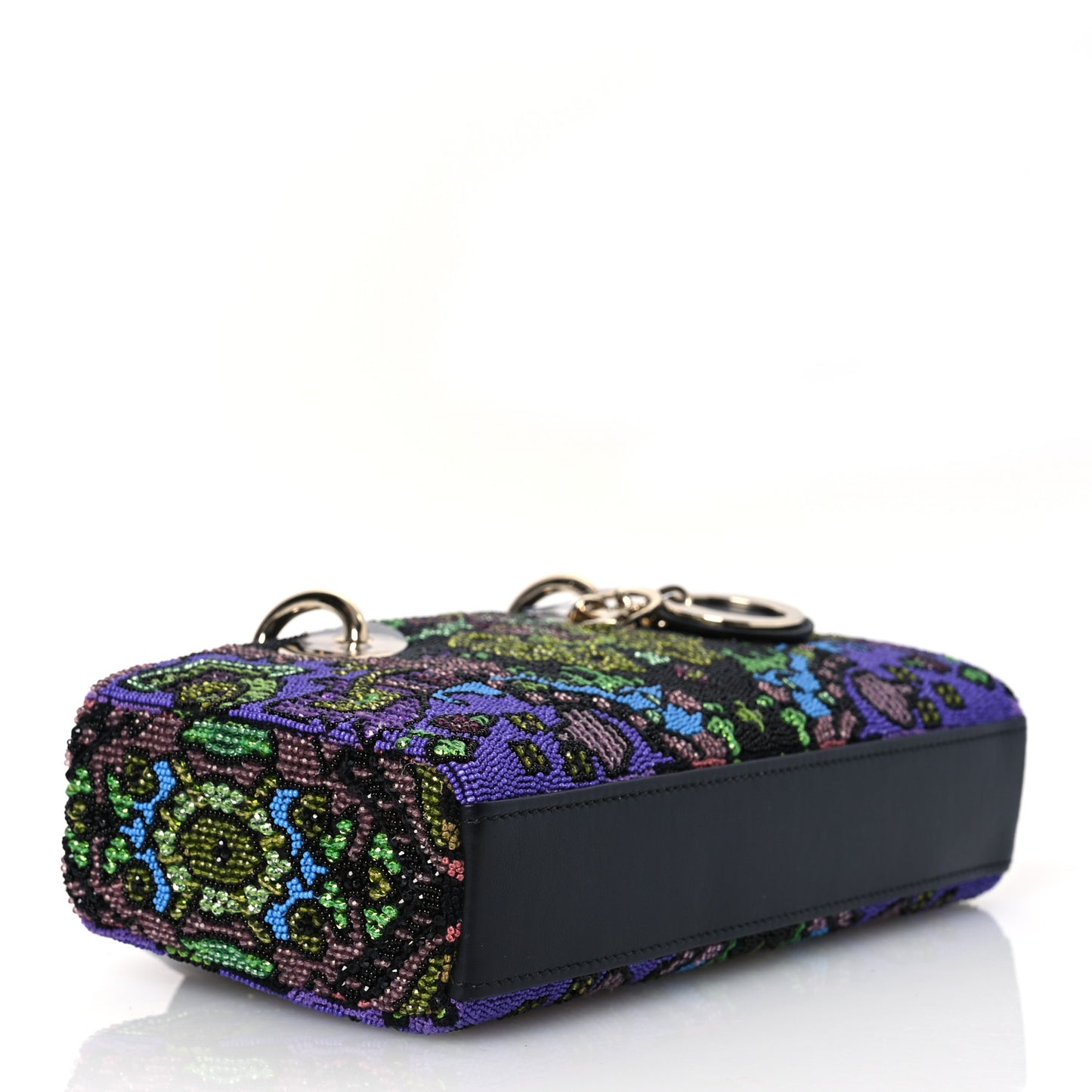 Lambskin Sequin Bead India Embroidered Lady D-Joy Black Multicolor