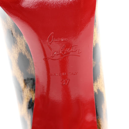 Christian Louboutin Patent Leopard Pumps 37 7 of 9
