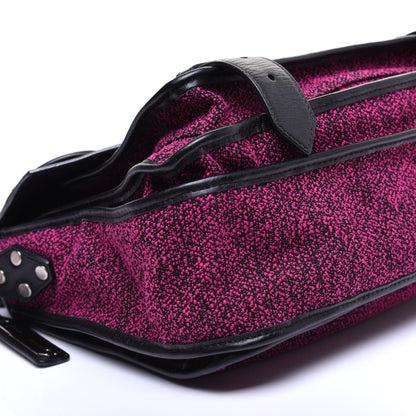 Proenza Schouler Tweed Lambskin Medium PS1 Satchel Berry Fuxia Pink 6 of 14